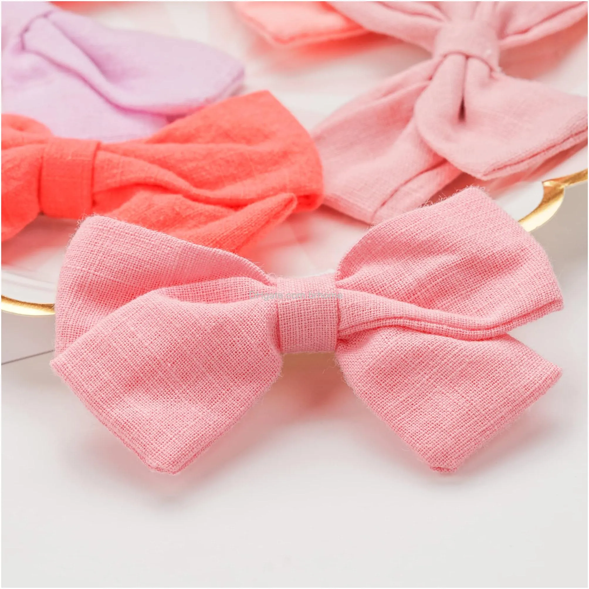 3.5inch baby hair bows alligator clips boutique girls bows hair barrettes accessories pigtail hair bows for little girls toddlers kids in pairs