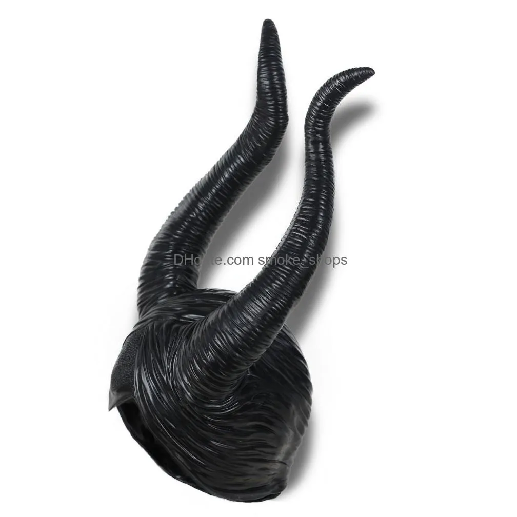 sleeping curse bull horn headgear maleficent mask cosplay surrounding halloween props