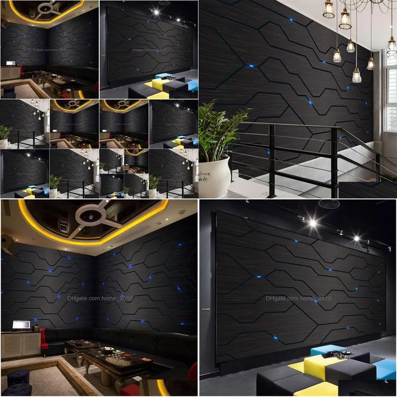 3d black metal circuit board industrial wall paper technology company decor mural e-sports hall internet bar ktv wallpaper