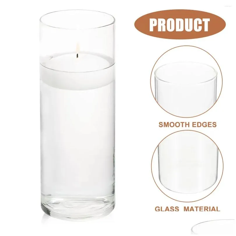 Candle Holders 4 Pcs Glass Cup Hurricane Clear Supplies Cylinder Er Candlestick Drop Delivery Home Garden Decor Otbfx