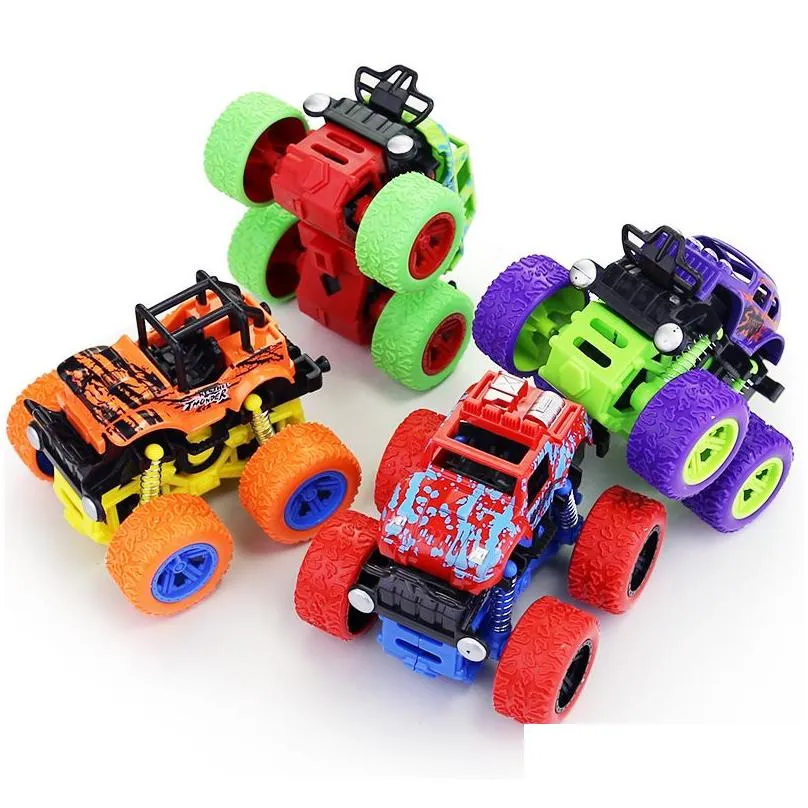 Parts Accessories Inertial Pl Back Stunt Car Kid Truck Toys For Boys Off-Road Vehicles Four-Wheel Drive Model Baby Educational Chil Otdmp