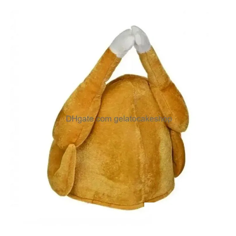 plush roasted turkey hats spooktacular creations decor hat cooked chicken bird secret for thanksgiving costume dress up party