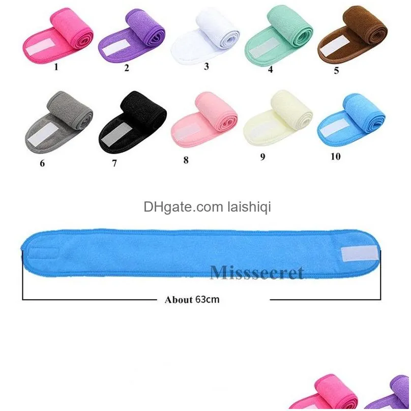 makeup headband soft adjustable spa wash face  headbands hair band for shower facial mask yoga