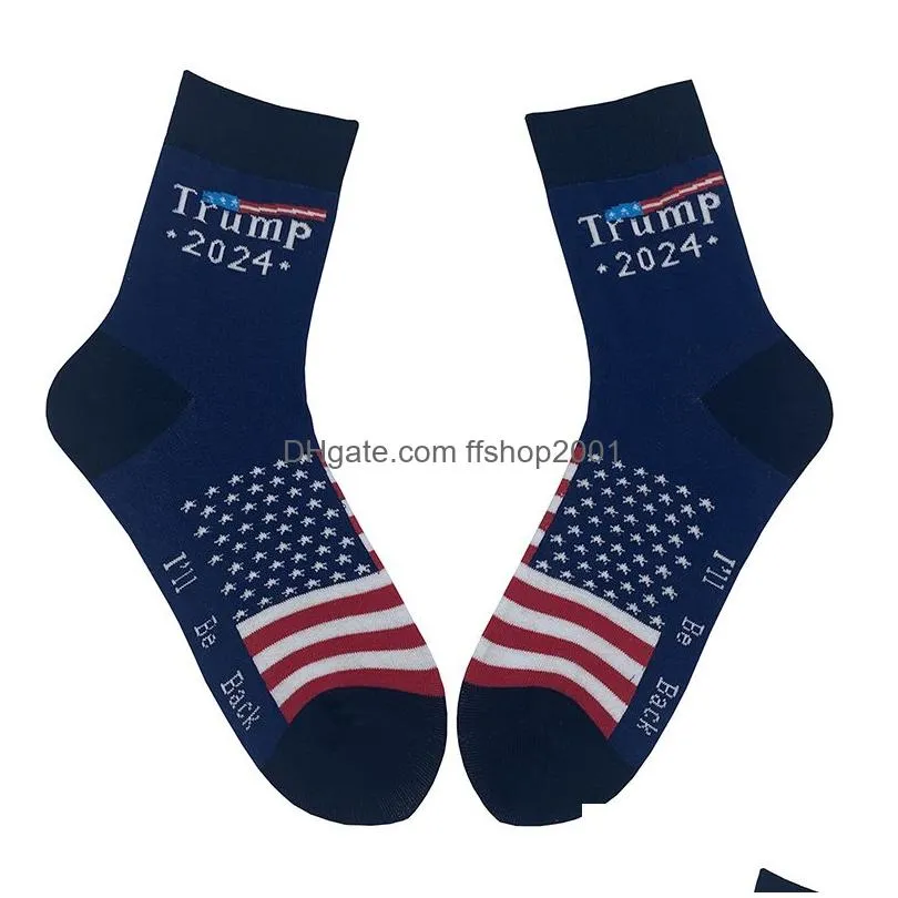 trump 2024 socks party supplies american election ill be back funny sock men and women cotton stockings