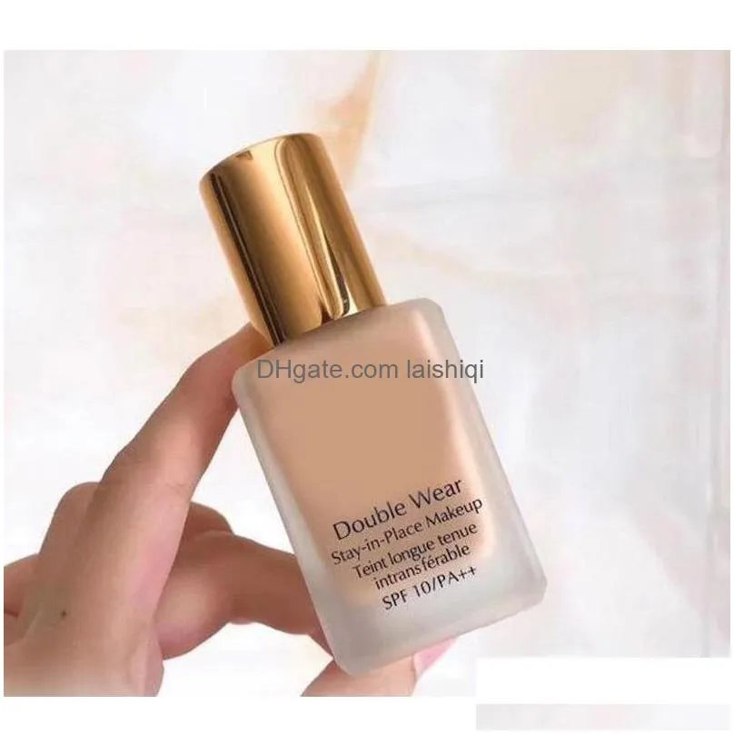 brand makeup double wear foundation liquid 2 colors stay in place 30ml concealer cream and natural long-lasting