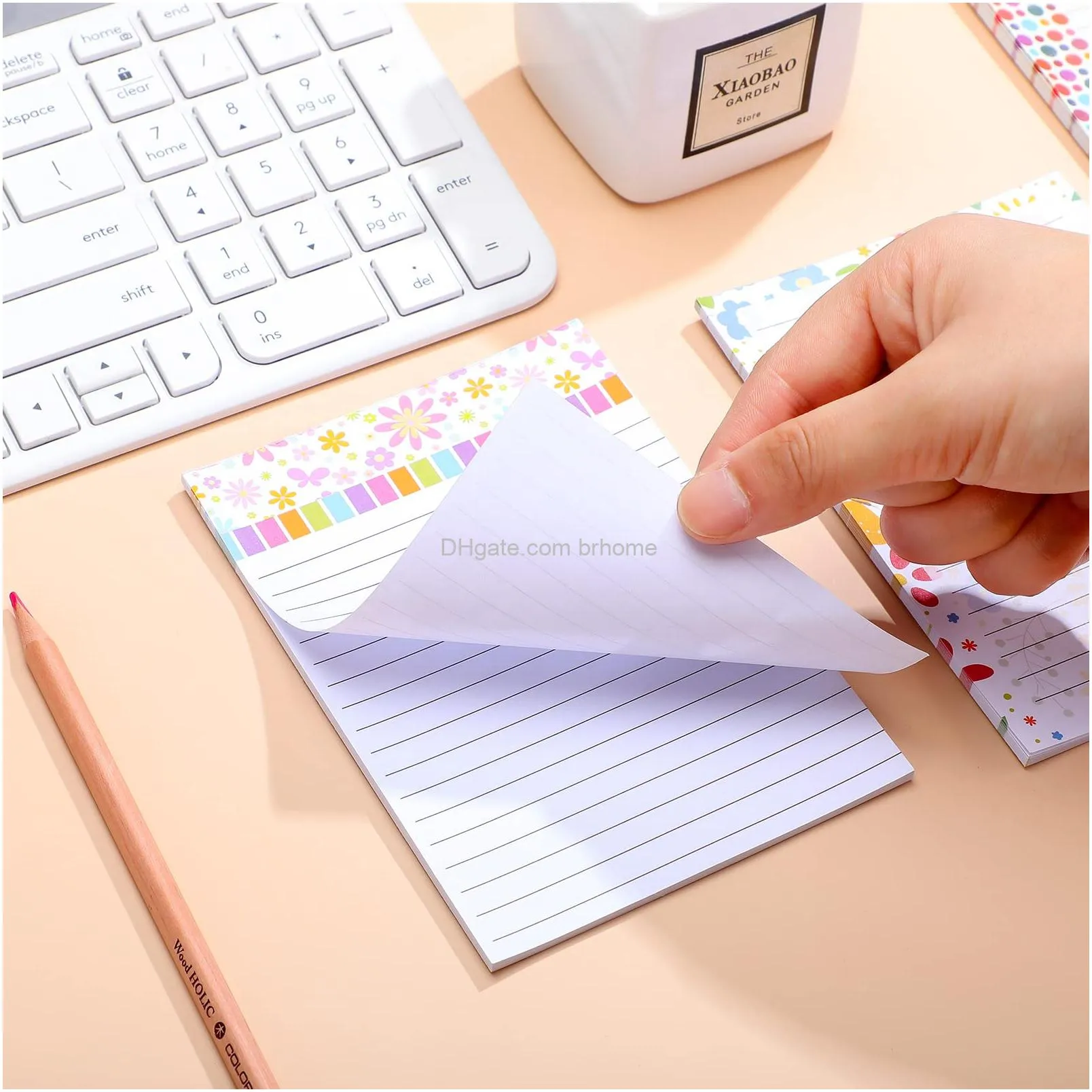 fun pattern designs pads assorted notepads cute paper note pads small scratch memo pad funny gifts office supplies for women work desk decor shopping list teachers home office 8 styles