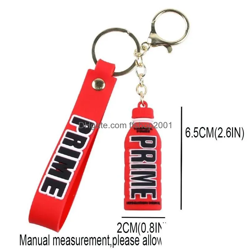 keychains lanyards prime drink rubber keychain cute bottle key chains ornament car bag pendant keyring