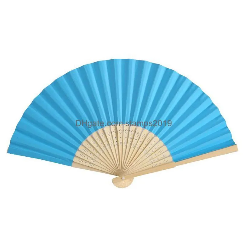 50pcs personalized folding paper hand fan fold vintage paper fans wedding party favors baby shower gift wedding decoration fan 