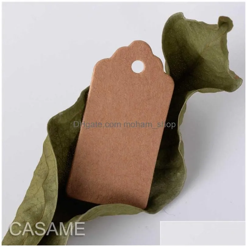 greeting cards 24cm 100pcs mini tag packaging label brown kraft blackwhite paper tags diy square wedding favors gift handmade decoration