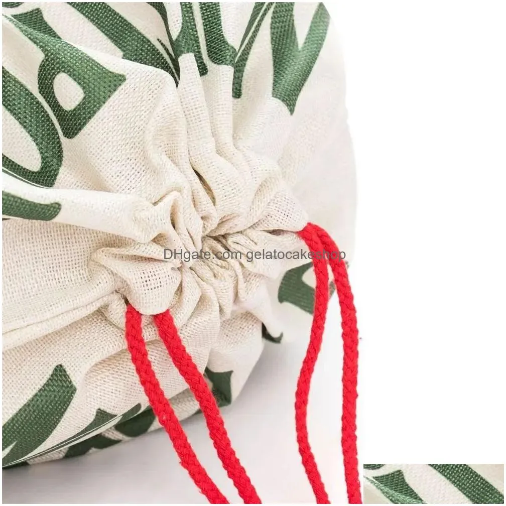 sublimation santa sacks christmas personalized  plaid sublimation drawstring candy gifts bags wholesale fy5567