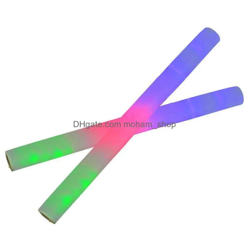 other event party supplies 10pcs wedding glow sticks bulk colorful led foam stick glow sticks cheer tube glow in the dark light for birthday party concert