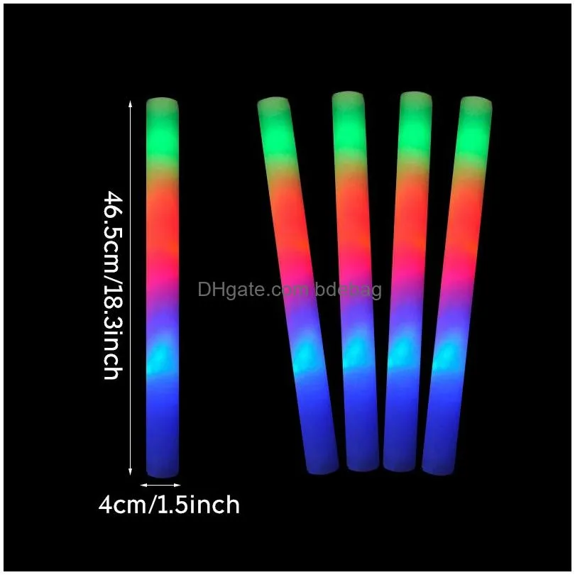 other event party supplies 510pcs party glow sticks colorful led foam stick glow sticks cheer tube led glowing in the dark light for event party concert