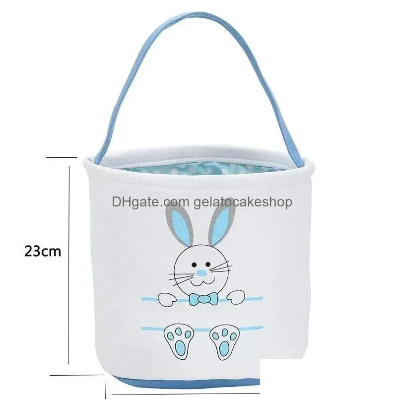 party easter basket canvas buckets personalized easters bunny gift bags rabbit tail tote bag 10 styles mix wholesale