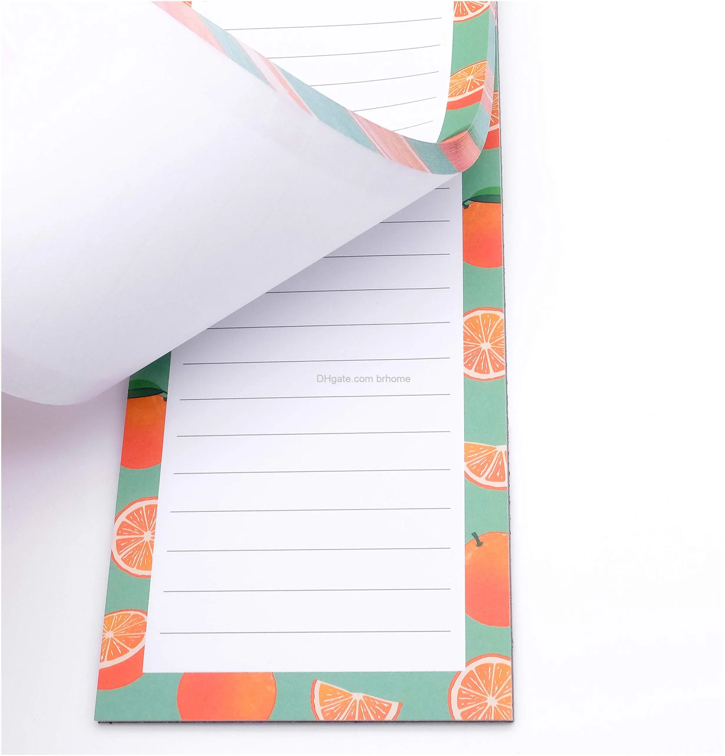 8 magnetic notepads large notepads for grocery list shopping list todo list reminders recipes magnetic back memo notepad with realistic fruit designs 60 sheets per pad 9 x 3.5 inch 