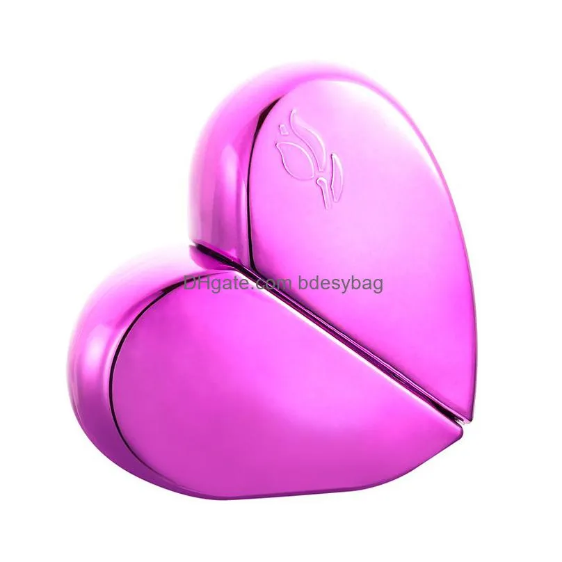 wholesale 25ml heart shaped spray perfume bottle glass airless pump woman parfum atomizer travel bottle empty cosmetic containers