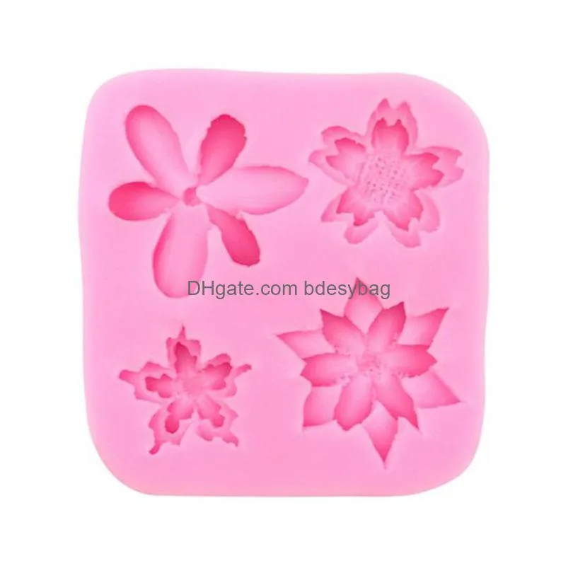 flower silicone molds fondant craft cake candy chocolate ice pastry baking tool mould soap mold cake decorator
