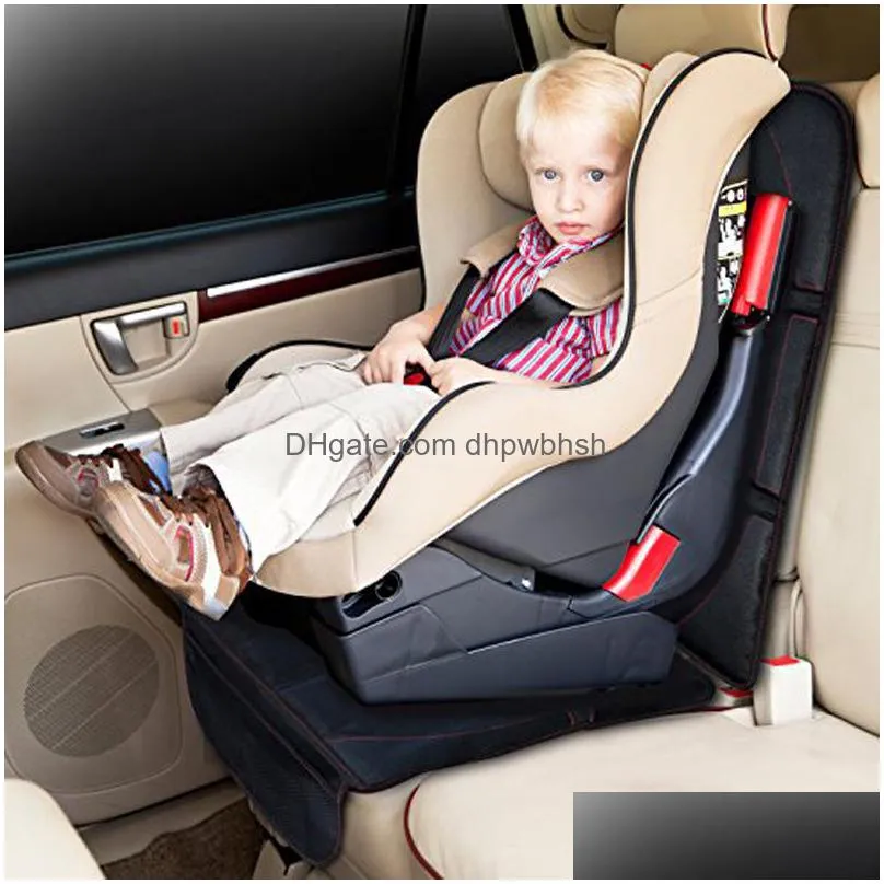 luxury leather car seat protector child or baby car seat cover easy clean seat protector safety anti slip universal black anti-skid