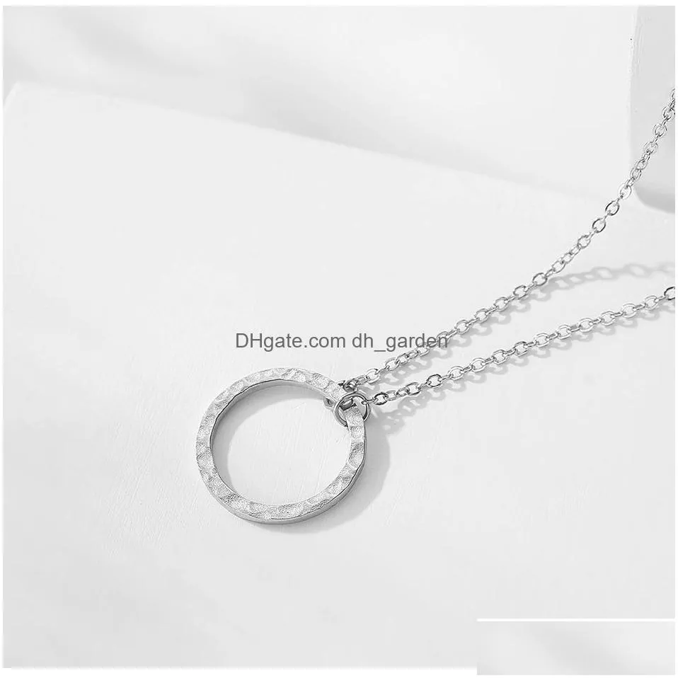 Statement Necklace Women Dainty Stainless Steel Choker Pendant Necklaces Fashion Jewelry