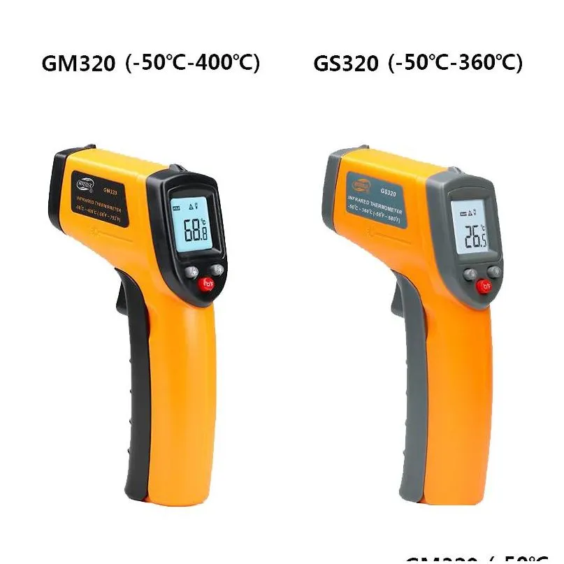 Temperature Instruments Wholesale Non Contact Digital Laser Infrared Thermometer Temperature Instruments -50-400°C Pyrometer Ir Point Dhhtb