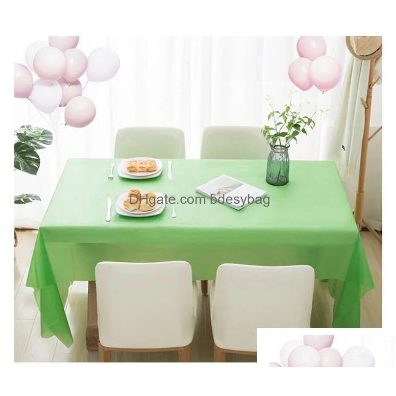 54 x 108 in disposable table cover multicolor plastic tablecloth color party supplies hotel home birthday decor
