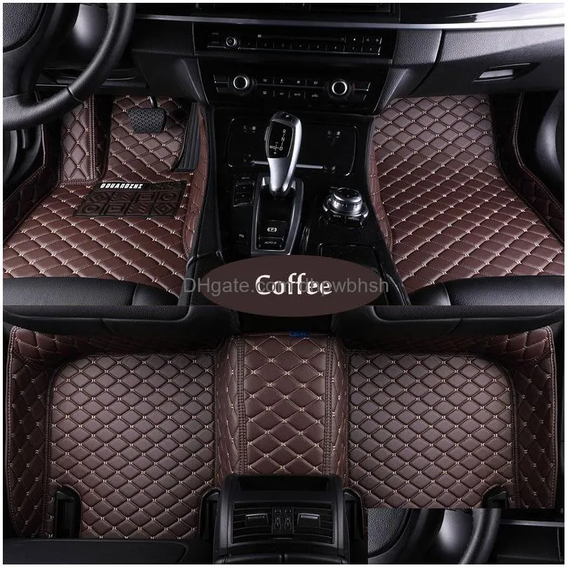 car floor mats for tesla model s model x fit alfa romeo stelvio stelvio giulia car-styling carpet pu leather left -hand drive