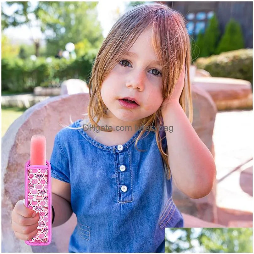 wholesale ice  sleeves reusable popsicle holders ze pops sleeves neoprene insulator sleeve colorful for kids