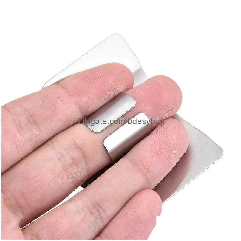 1pc stainless steel knife finger hand guard finger protector for cutting slice safe slice cooking finger protection tools