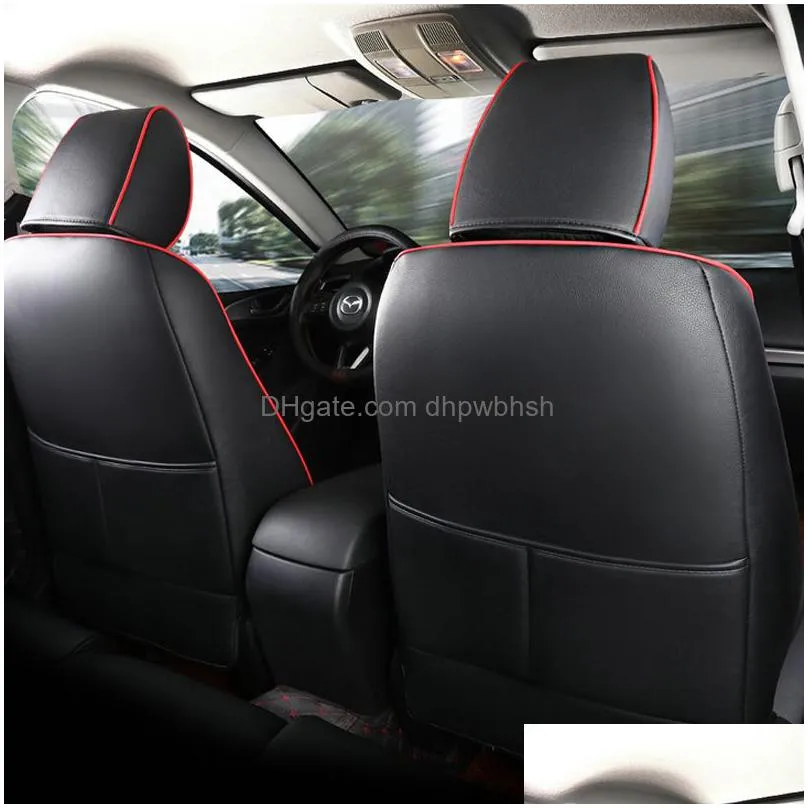 luxury quality car seat cover for mazda 3 axela 2014 2015 2016 2017 2018 2019 leather fit four seasons auto styling accessories