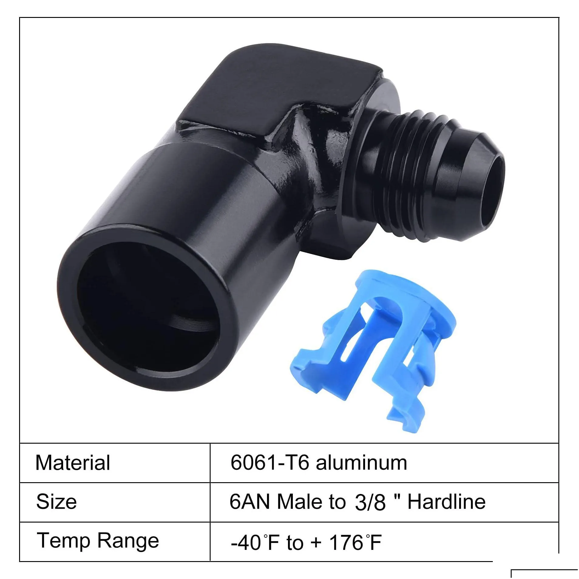 6An Male To 3/8 Efi Fitting For Ls P Engine Sae Quick Disconnect Female 90 Degree Push-On An6 9/16-18 9.5Mm Hardline Fuel Filter Dro Dheyj