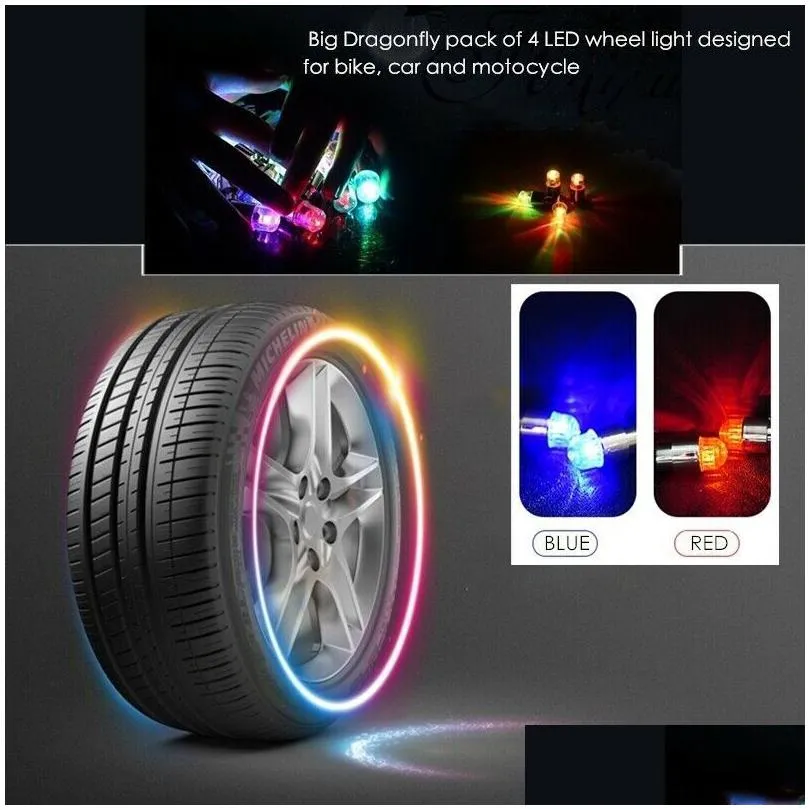 novelty car lighting auto wheel tire tyre air valve stem led light cap cover cars accessories hub lamp decorative lamps waterproof