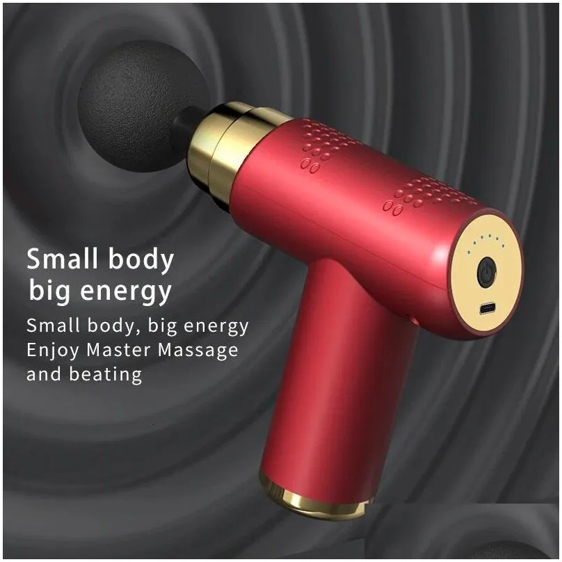 full body massager portable mini massage gun pistol facial for neck deep tissue muscle relaxation gout pain relief 230814