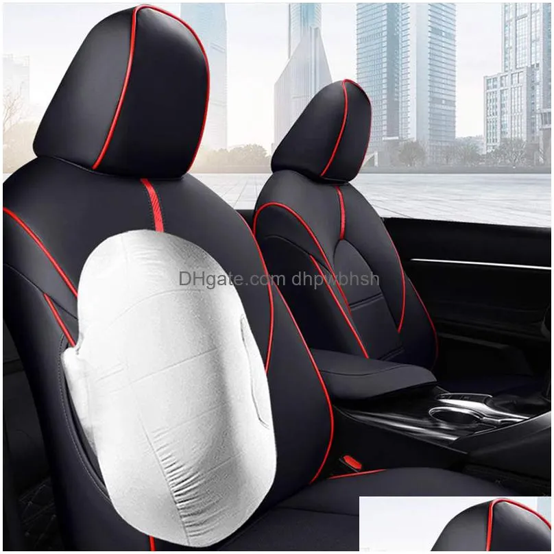 custom fit full set car seat covers fit select for  avalon 19 -20 waterproof leatherette black with red trim cushion styling