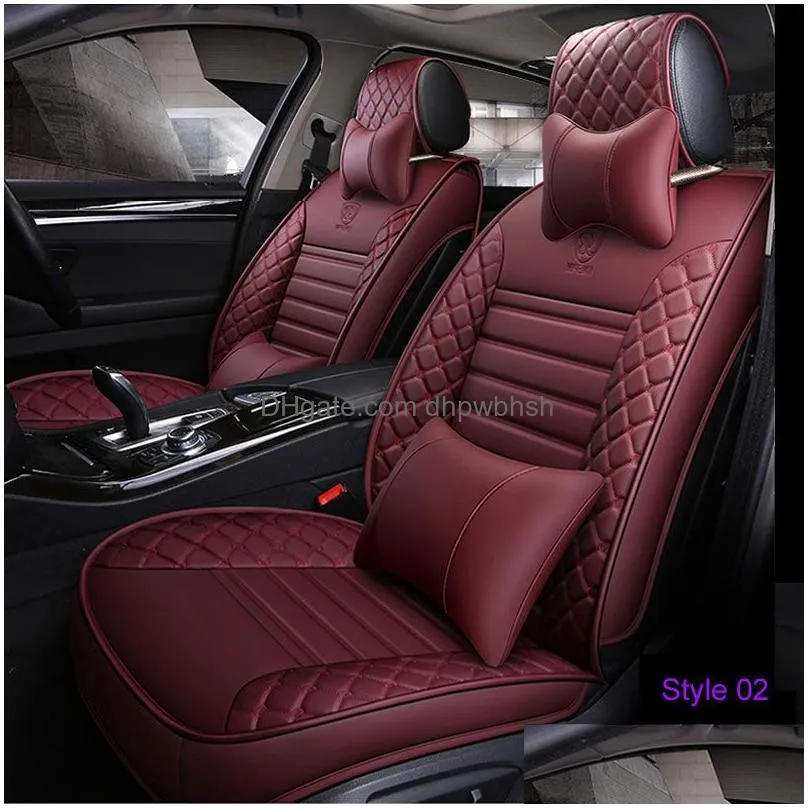 luxury pu leather car seat covers for  corolla camry rav4 auris prius yalis avensis suv auto interior accessories