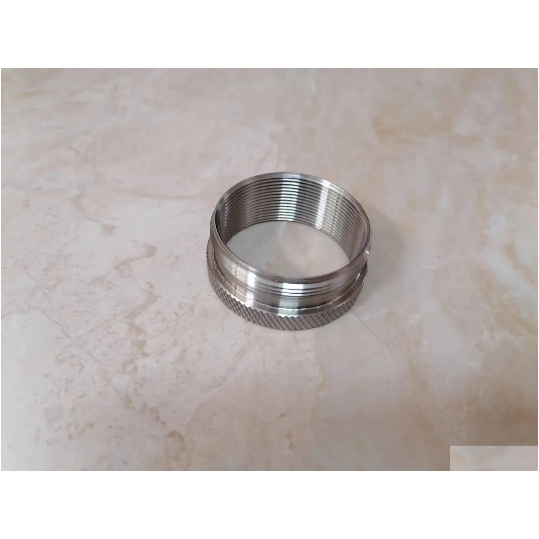 stainless steel 1.375x24 thread adapter for 6.2 inch titanium solvent trap