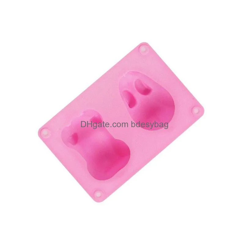 3d diy rabbit and pig silicone cake molds baking tools fondant moulds for family party decoration