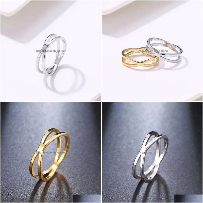 Bohemian Vintage Cross Best Rings for Women Wedding Trendy Stainless Steel Chain Jewelry Large Antique Rings Anillos R227
