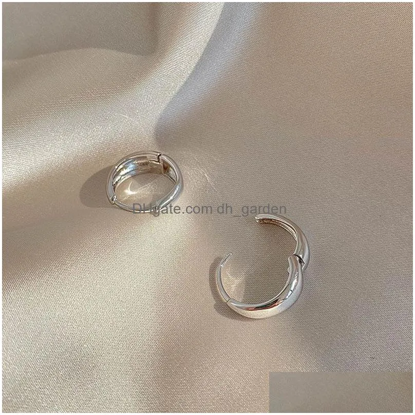 925 Sterling Silver Circle Arc Earrings Retro Simple Hot Exquisite Couple Valentines Day Gift Wholesale S-E1373