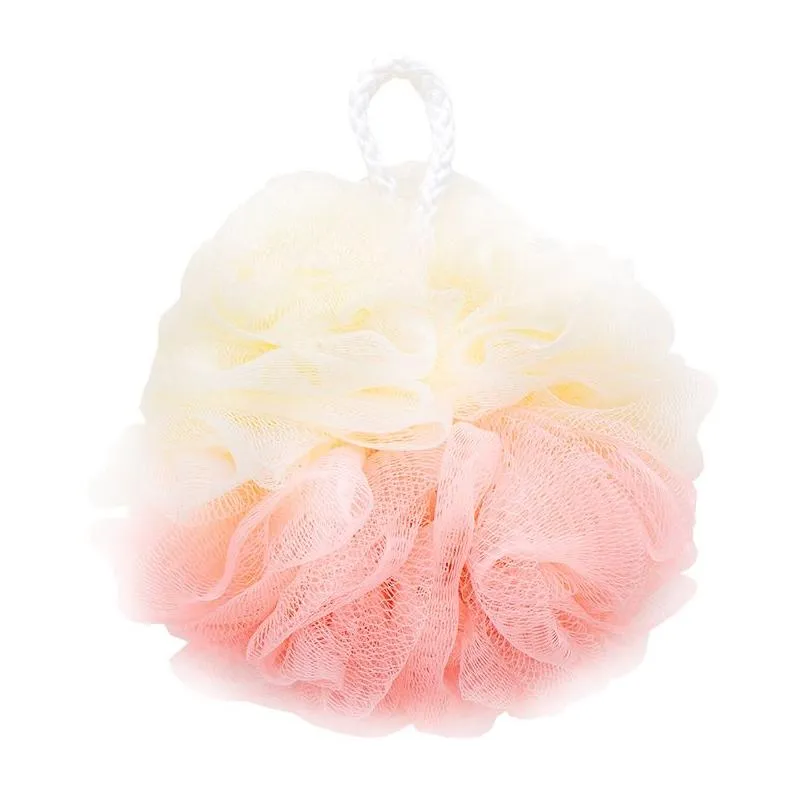 Bath Brushes, Sponges & Scrubbers Large Soft Bath Ball Shower Loofah Sponge Pouf Puff Mesh Foaming Skin Cleaner Cleaning Tools Spa Bod Dhr7S