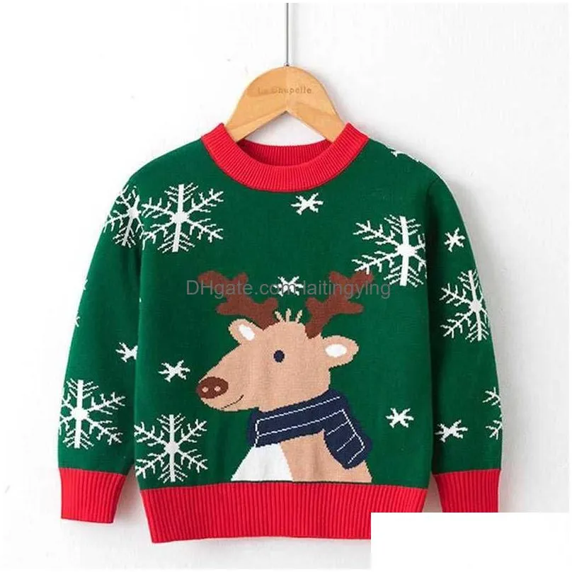 christmas clothes baby boys sweater kids girls pullover sweater children warm bottoming clothing child knit clothes tops y1024