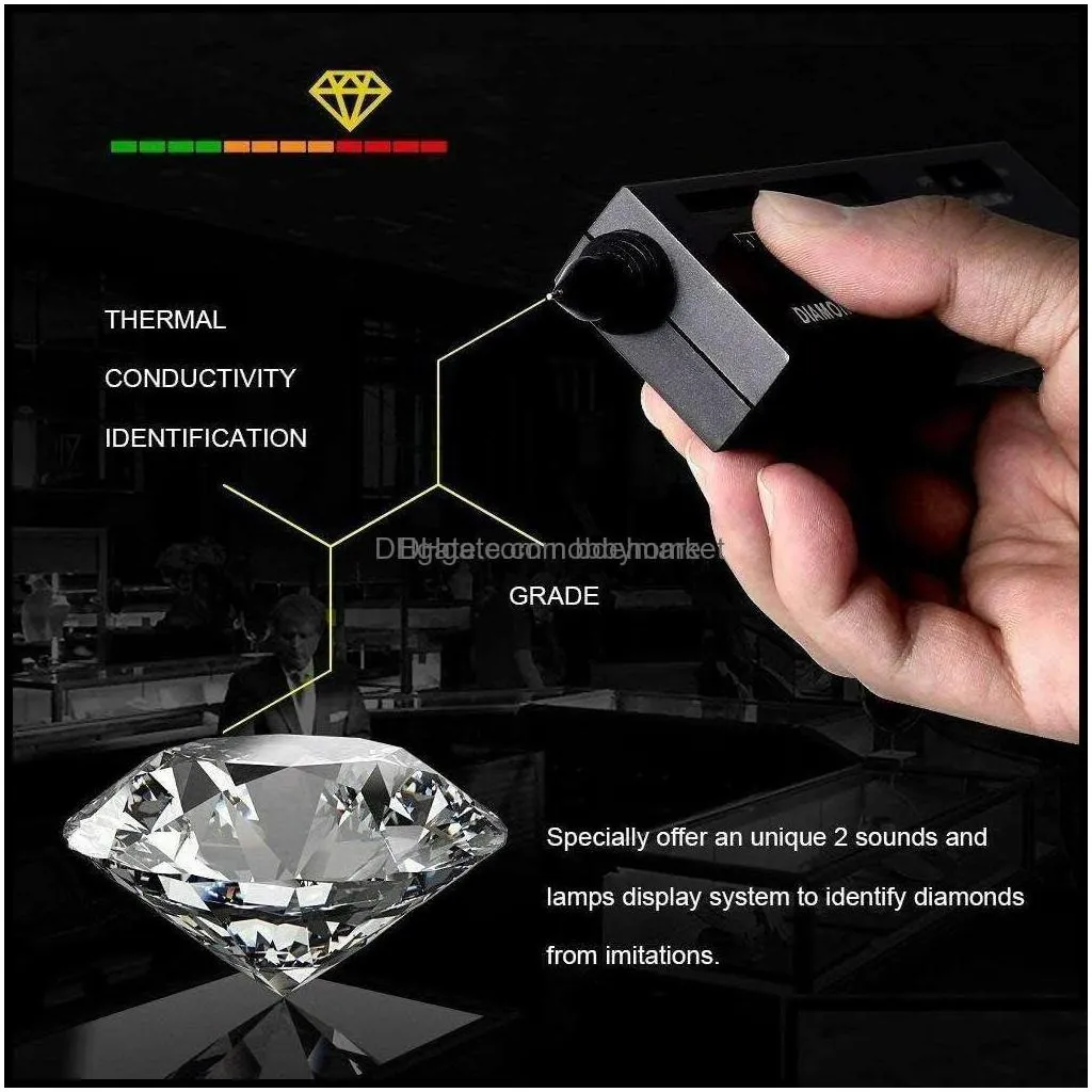 Testers & Measurements Testers Measurements Jewelry Tools Equipment Portable High Accuracy Professional Diamond Tester Gemstone Sele J Dhvab