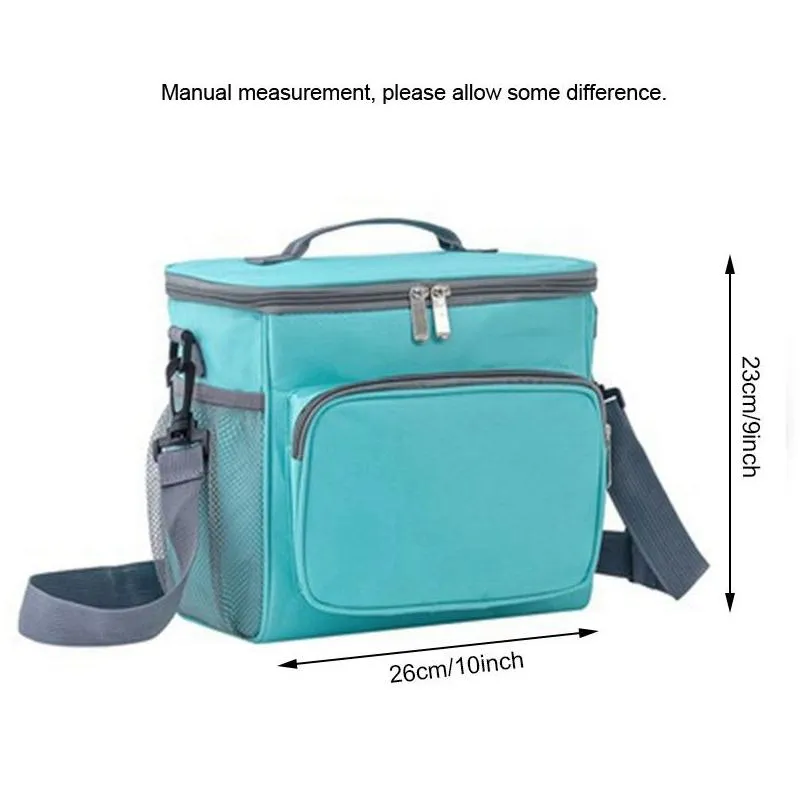 Lunch Bags Portable Reusable Lunch Bag Insated Cooler Tote Leakproof Thermal Sack Food Handbags Case Picnic Single Shoder Home Garden Dh5C1