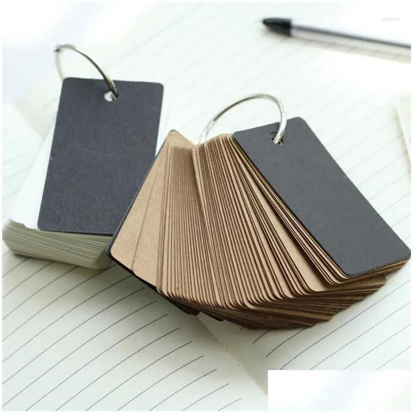 Notes Wholesale Mini Loose-Leaf Notebook Cute Ring Buckle Environmental Word Book Card Tearable Notepads Kawaii Memo Pad No Stickiness Dhryf