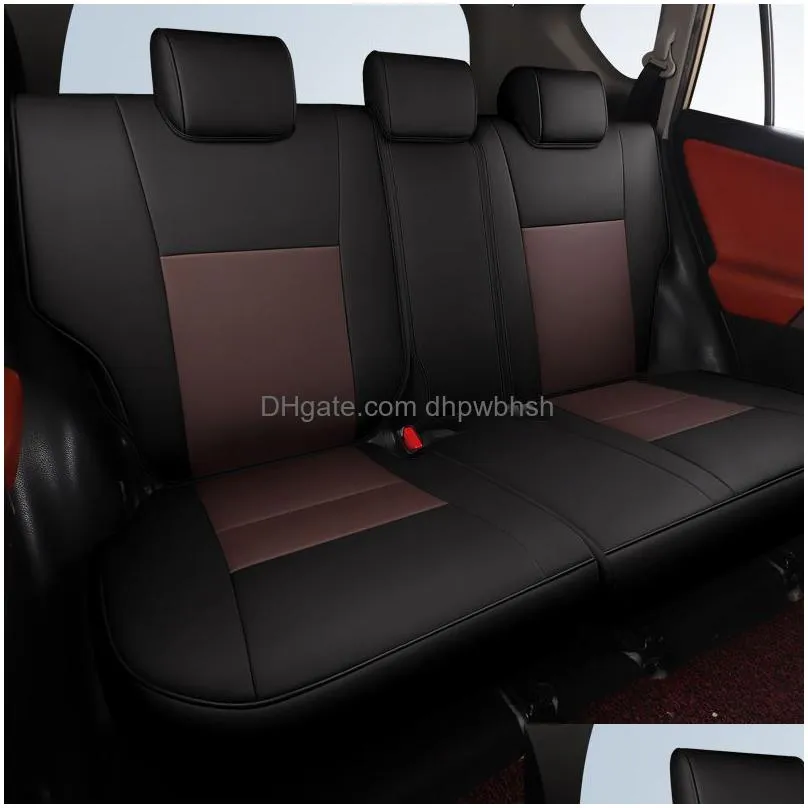 custom full set car seat covers fit select  rav4 waterproof protector cushion for cars fashion automotive interior coffee