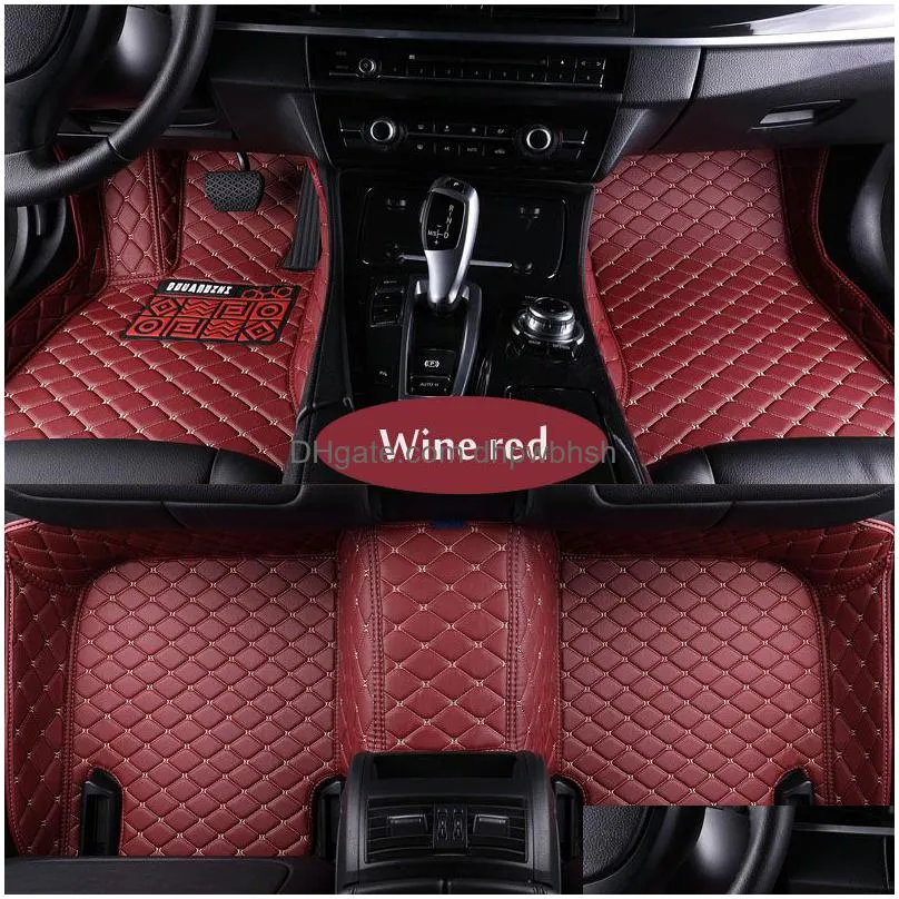 car floor mats for tesla model s model x fit alfa romeo stelvio stelvio giulia car-styling carpet pu leather left -hand drive