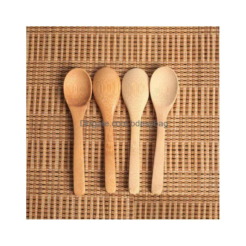 bamboo jam spoons baby honey spoon coffee teaspoons new delicate kitchen using condiment