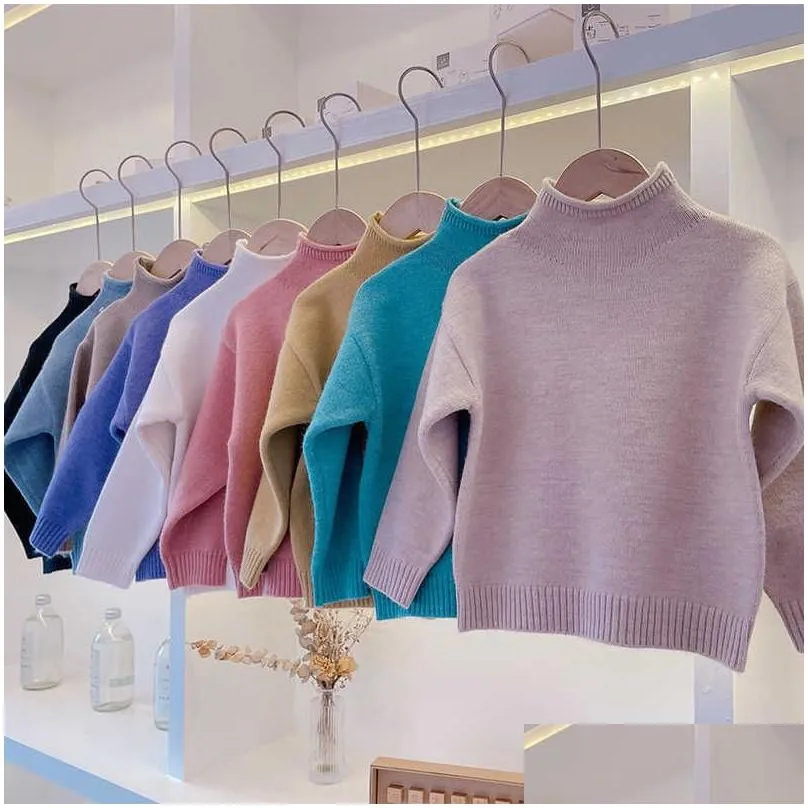 boy sweater winter knitted pullovers tops kids long sleeve thick warm elasticity female sweaters girls knitted warm top y1024