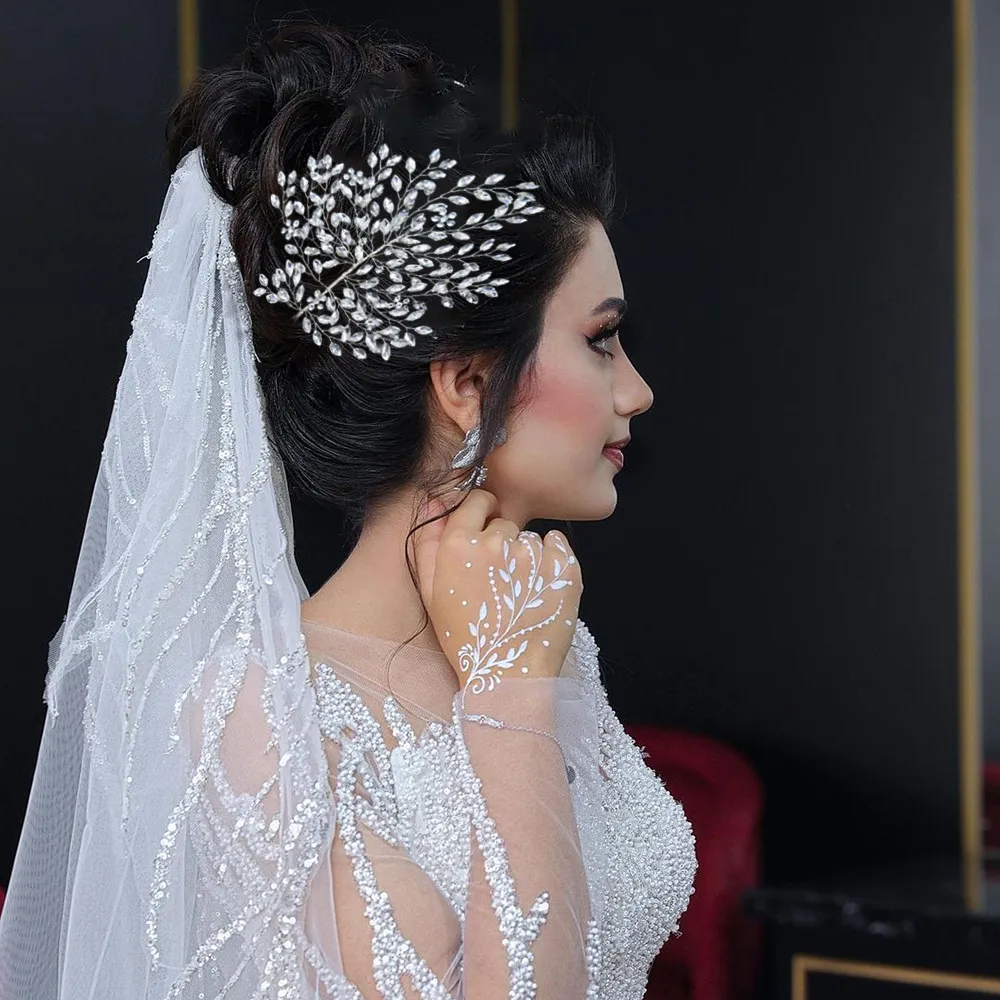 Rhinestone Bridal Headpiece Wedding Headwear Hair Accessories Woman Headband Jewelry Bride Headdresses for Party Prom CL2819
