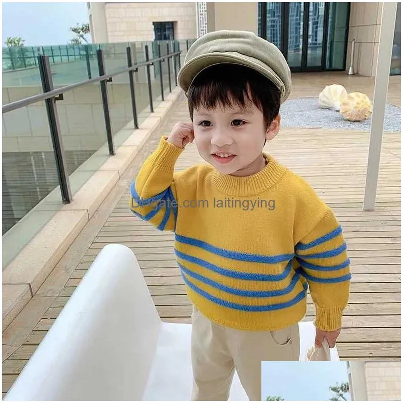 vidmid boys sweater girls pullover clothes baby boys clothing striped long sleev cotton sweaters children clothing p5415 y1024
