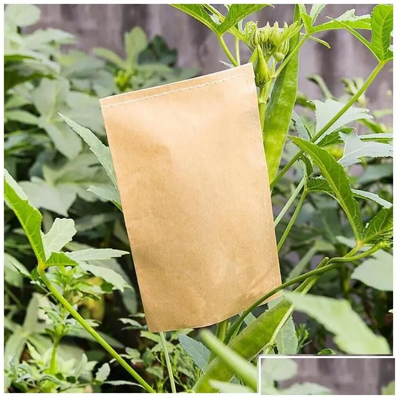 Planters & Pots Planters Pots 100Pcs/Pack Kraft Paper Seed Envelopes Mini Packets Garden Home Storage Bag Food Tea Small Gift Drop Del Dhipb