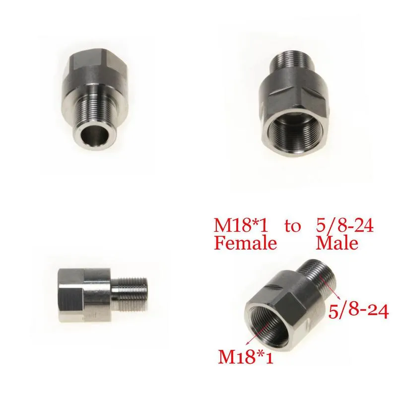 Stainless Steel Thread Adapter M18X1 Female To 5/8-24 Male Fuel Filter M18 Ss Soent Trap For Napa 4003 Wix 24003 M18X1R Drop Delivery Dhnv1